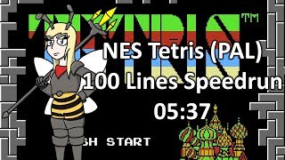 Rejected Nes Tetris Speedrun - 100 Lines, Level 0 Start, Pal 0537.20 Themadwasp
