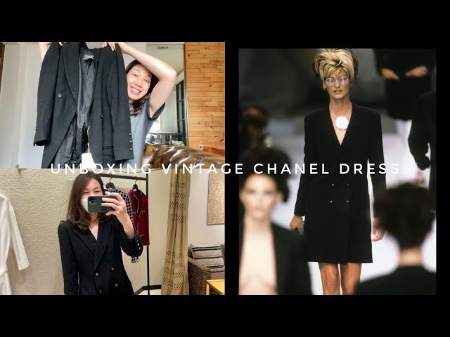Unboxing vintage Chanel jacket dress 