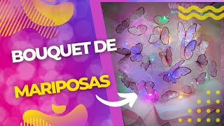 Bouquet de mariposas con luces 💗🦋//#sanvalentin #14defebrero #enamorados