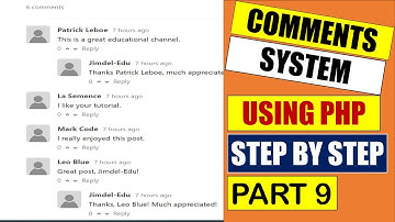 Comments Advanced System Using PHP And MySQL Database Step By Step Tutorial | Part 9