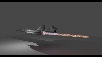 SR-71 Earlier Afterburner animation test (blender)