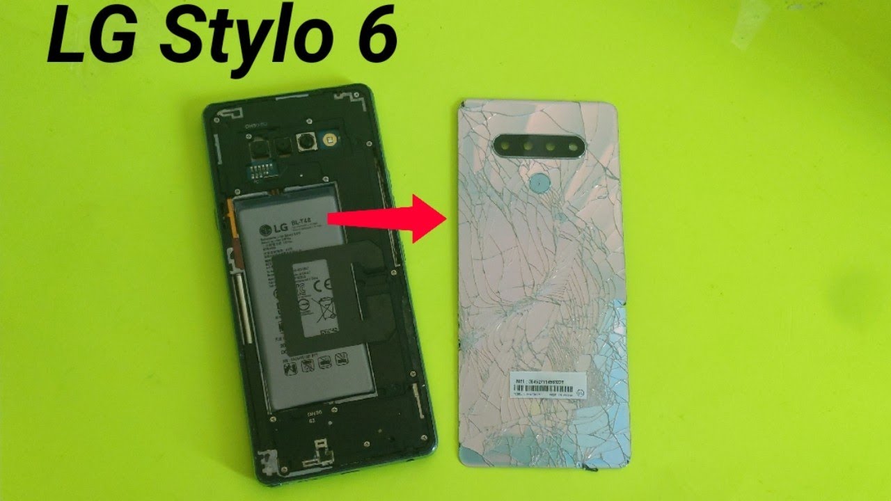 LG Stylo 6 How to remove or replace back glass cover - YouTube