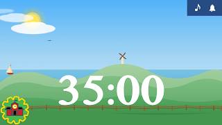 35 Minute Spring Classroom Timer 🌷 Relaxing Meadow Ambiance (Music & Alarm)