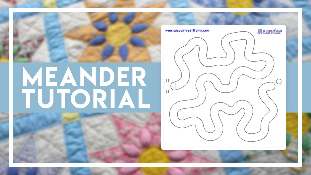 How To Use Farrell's Meander Template For A Simple Meander And A Great  Secondary Quilting Design 