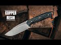 Making a Knife w/ COPPER Wire Sponge Epoxy Handle