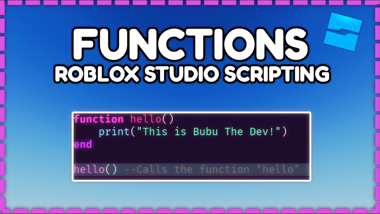 FUNCTIONS in Roblox Studio┃Luau scripting - YouTube