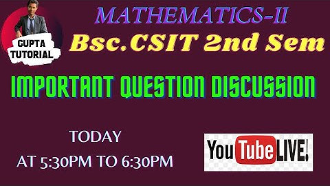How To Pass In Mathematics-II #BscCSIT2ndSem
