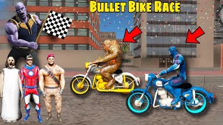 Rope Hero Vs Mutant Bullet Bike Race in Gta V | Rope Hero Vice Town | New Update