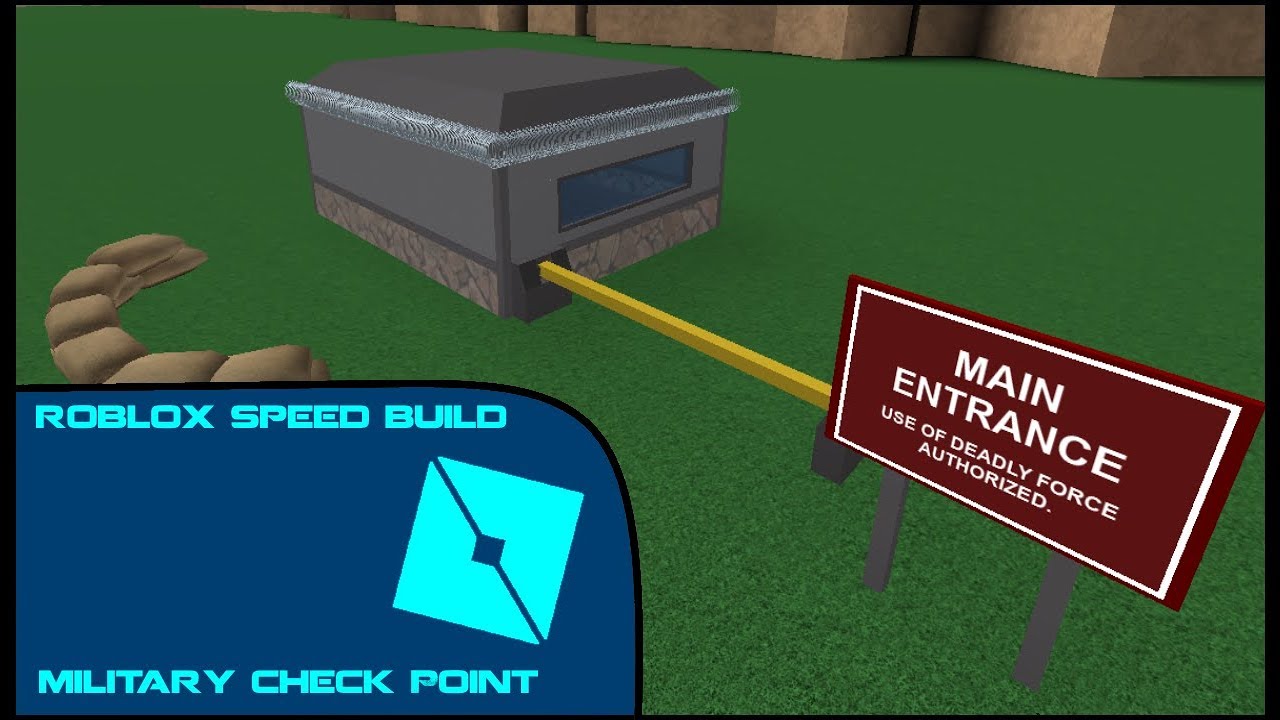 Roblox Studio Military Checkpoint Speed Build Youtube - the army base roblox