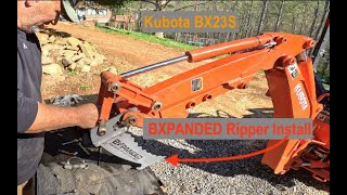 Bxpanded Backhoe Ripper Install on Kubota BX23S