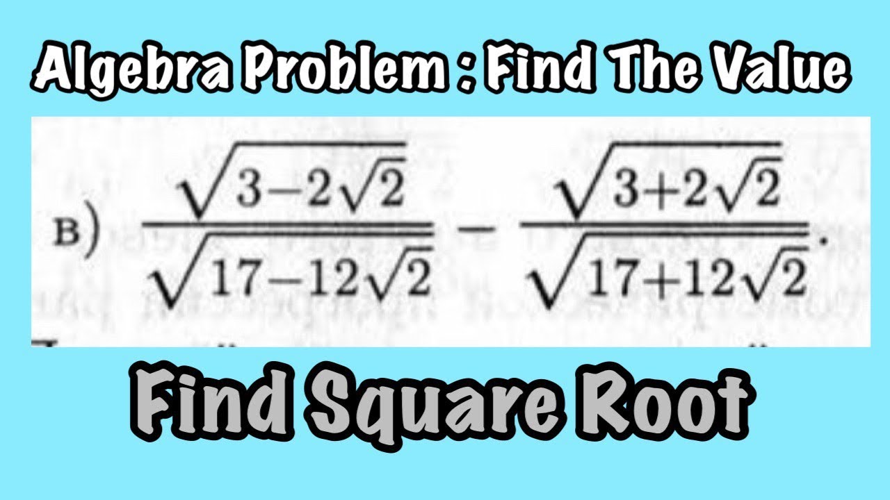 Math Russian-Square Root Problem | Find The Square Root Expression ...