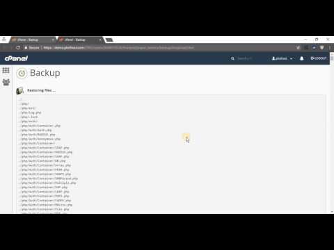 Restore backups in cPanel