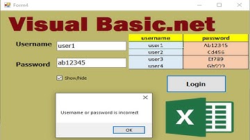 How to create login form in excel file with password case sensitive in VB.net