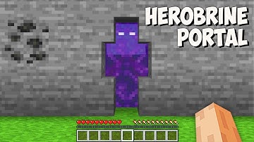 I found SECRET HEROBRINE PORTAL in Minecraft! What is HIDDEN inside RARE PORTAL PASSAGE?