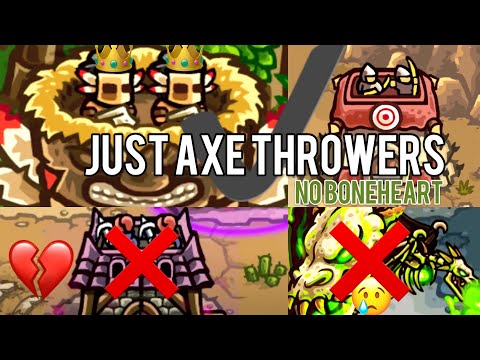 Can You Beat Kingdom Rush Frontiers (On Veteran) With Just Tribal Axe Throwers? | No Boneheart
