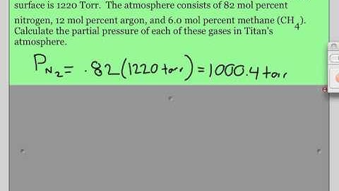GASES - Video 5 - Gas Mixtures and Partial Pressures