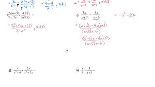 Math 30 2 Adding and Subtracting Rational Expressions   Lesson