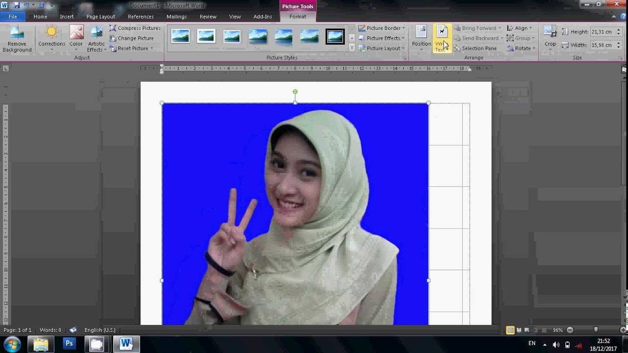 Cara Membuat Pas Foto dengan Gridlines Ms Word YouTube Cara Membuat Pas Foto dengan Gridlines Ms Word YouTube