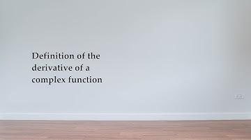 Derivative of the a complex function