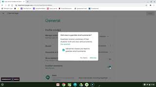 Enable Guardian Summaries on Google Classroom