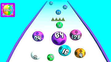 Merge 2048 Run Ball Rush ! All Levels Gameplay (86-100) android, ios