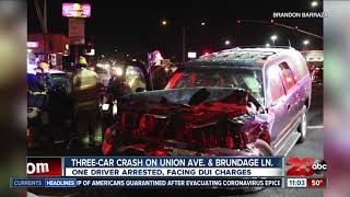 Three-car crash on Union Ave and Brundage Lane