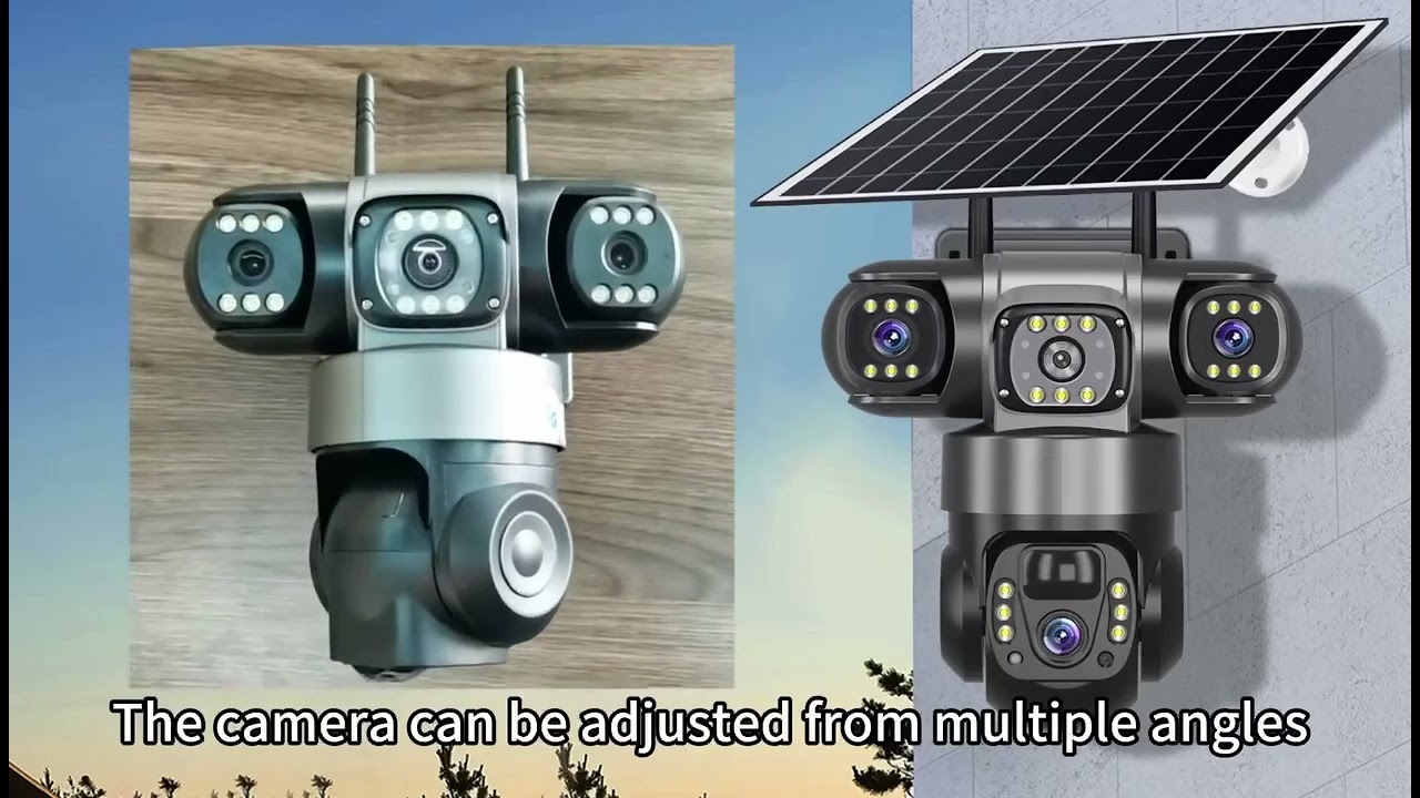 Solar Cctv Camera – 3 Camera Views, 360° Rotating