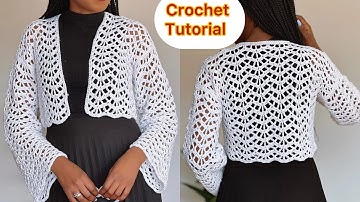 Crochet A Lace Cardigan / 2 Row Repeat #crochet #crochetcardigans