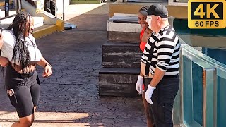 Lots of laughs with the mime Tom from SeaWorld Orlando  Tom the mime #tomthemime #seaworldmime