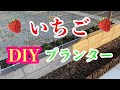 【DIY】#いちご #プランター #diy #花壇 いちごプランターDIY