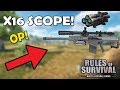 RULES OF SURVIVAL - X16 SCOPE!? *OVERPOWER* - PINOY ROS.
