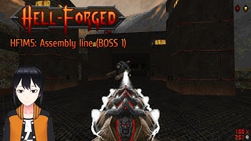 GZDoom | Hell-Forged V1.11, HF1M5: Assembly line (boss 1)