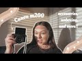 New camera unboxing *canon eos m200*camera settings, accessories, and more!!