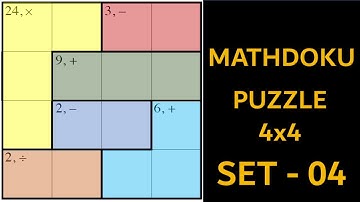 MATHDOKU - PUZZLE - 4X4 - SET - 04