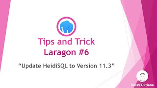 #6 Laragon - Update HeidiSQL to Version 11.3