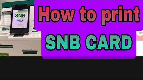 How to print SNB CARD from ATM machine