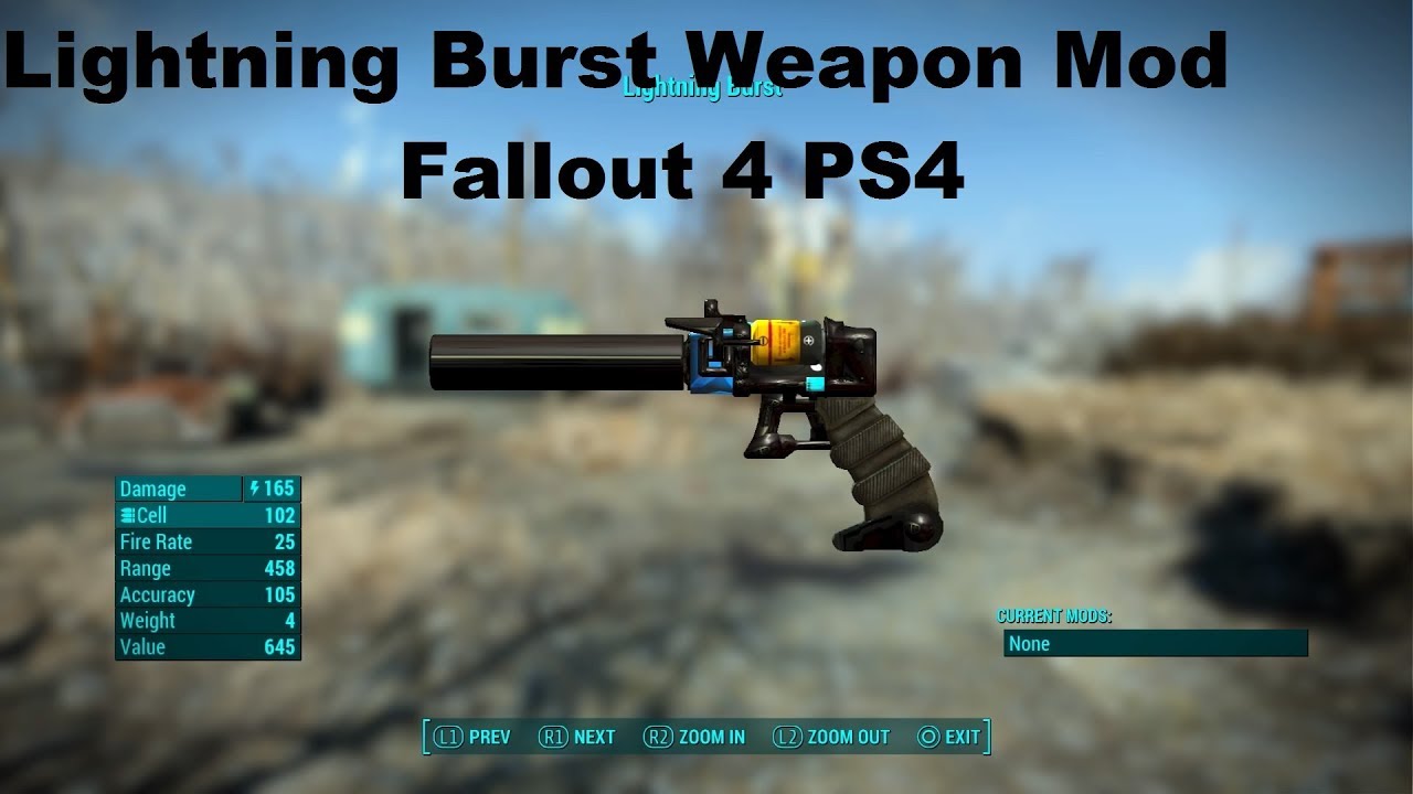 Lightning Burst Weapon Mod Fallout 4 PS4 Mod -