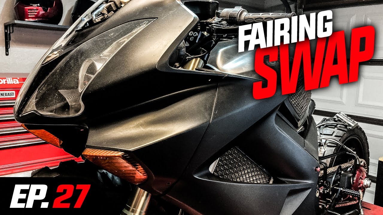 HONDA CBRVFR 800 HYBRID BUILD  FAIRING SWAP  YouTube