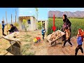 Securing seedlings crafting a protective fence for a single mother