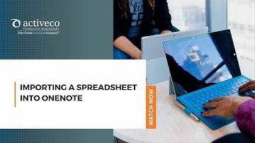 Importing a Spreadsheet into OneNote
