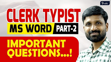 TYPIST Exam 2023 | MS Word പ്രധാന ചോദ്യങ്ങൾ   | Part -2 |