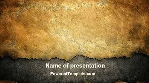 Old Parchment PowerPoint Template by PoweredTemplate.com