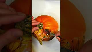 Pumpkin Makeover: Napkin Decoupage Hack #napkinart #pumpkinart #pumpkindecor #decoupage