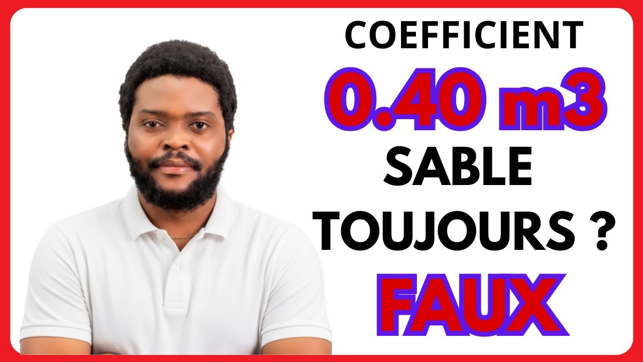 COEFFICIENT 0.40 et 0.80; le SECRET d'un DEVIS ET METRE EXACTE. quantité sable, quantité gravier BTP