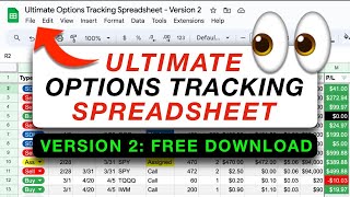 Best Spreadsheet for Tracking Options Trades (NEW VERSION) | Free Download screenshot 4