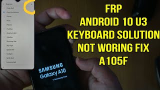 In this video tutorial we show you how to bypass frp google account
lock on samsung galaxy a10 a105f a105fby downgrade from android 10 pie
9 secur...