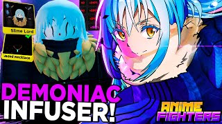 FIZ O NOVO DEMONIAC INFUSER MAIS FORTE do ANIME FIGHTERS! (sola tudo)