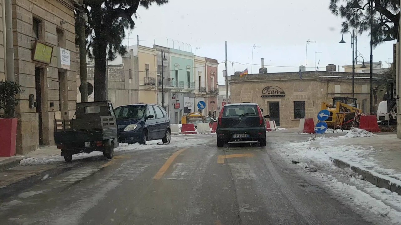 09 Gennaio 2017 - NEVICATA - Tragitto Melissano-Ugento