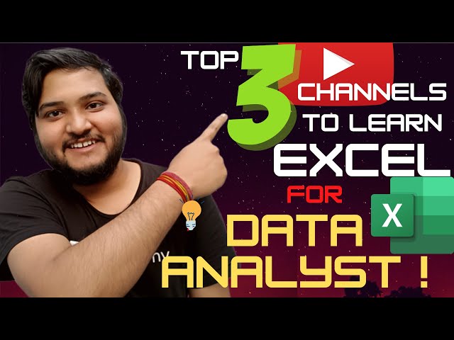 Top 3 you tube channels to learn excel for beginners data analyst class=