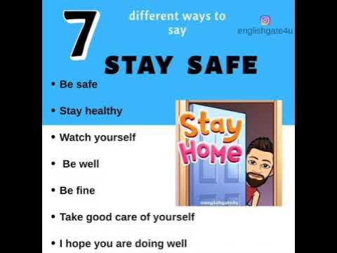 7 Different Ways to Say STAY SAFE - YouTube